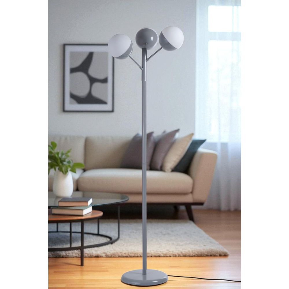Opviq Podna lampa 333, bijela, siva slika 1