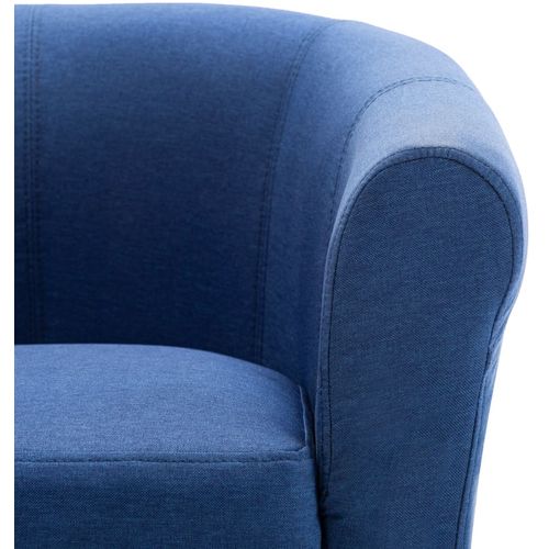2-dijelni set fotelje i taburea od tkanine plavi slika 52