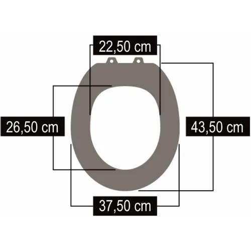 WC daska HEART, lakirani medijapan slika 2