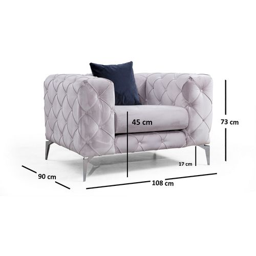 Atelier Del Sofa Como - Light Grey Light Grey Wing Chair slika 6