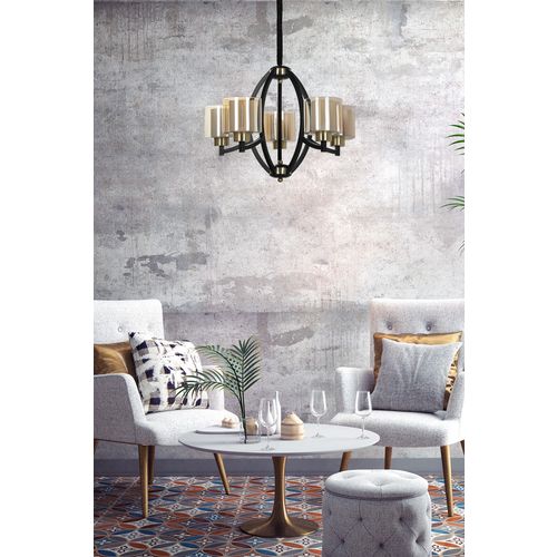 Paul 5 li siyah avize bal camlı Vintage Chandelier slika 1