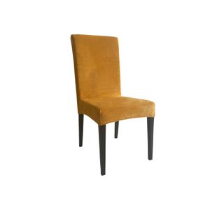 Navlaka za stolicu rastezljiva Velvet žuta 45x52 cm, set od 2 kom,