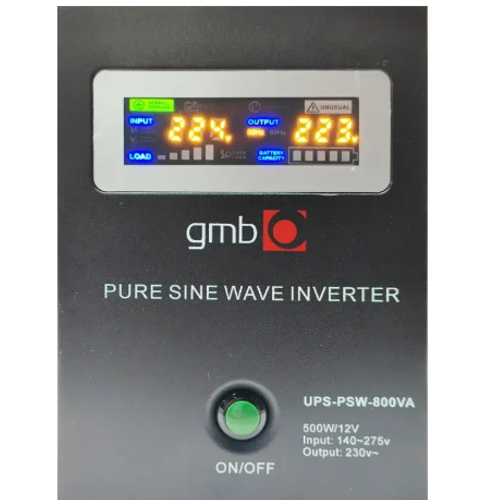 UPS-PSW-800VA GMB LONG, cist sinusni pretvarac sa produzenom autonomijom 500W-220V/12V slika 1