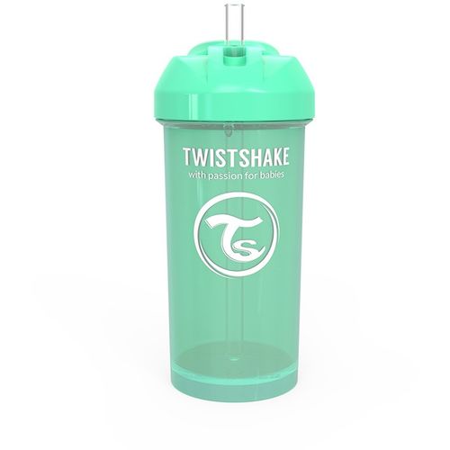 Twistshake bočica sa slamkom 360ml 6+m Pastel Green slika 1