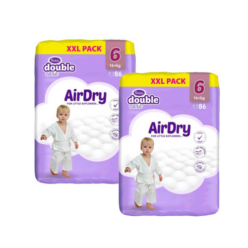 Violeta Pelene Double Care Giga Air Dry 6 Junior 16kg+, 86kom x 2 kom slika 1