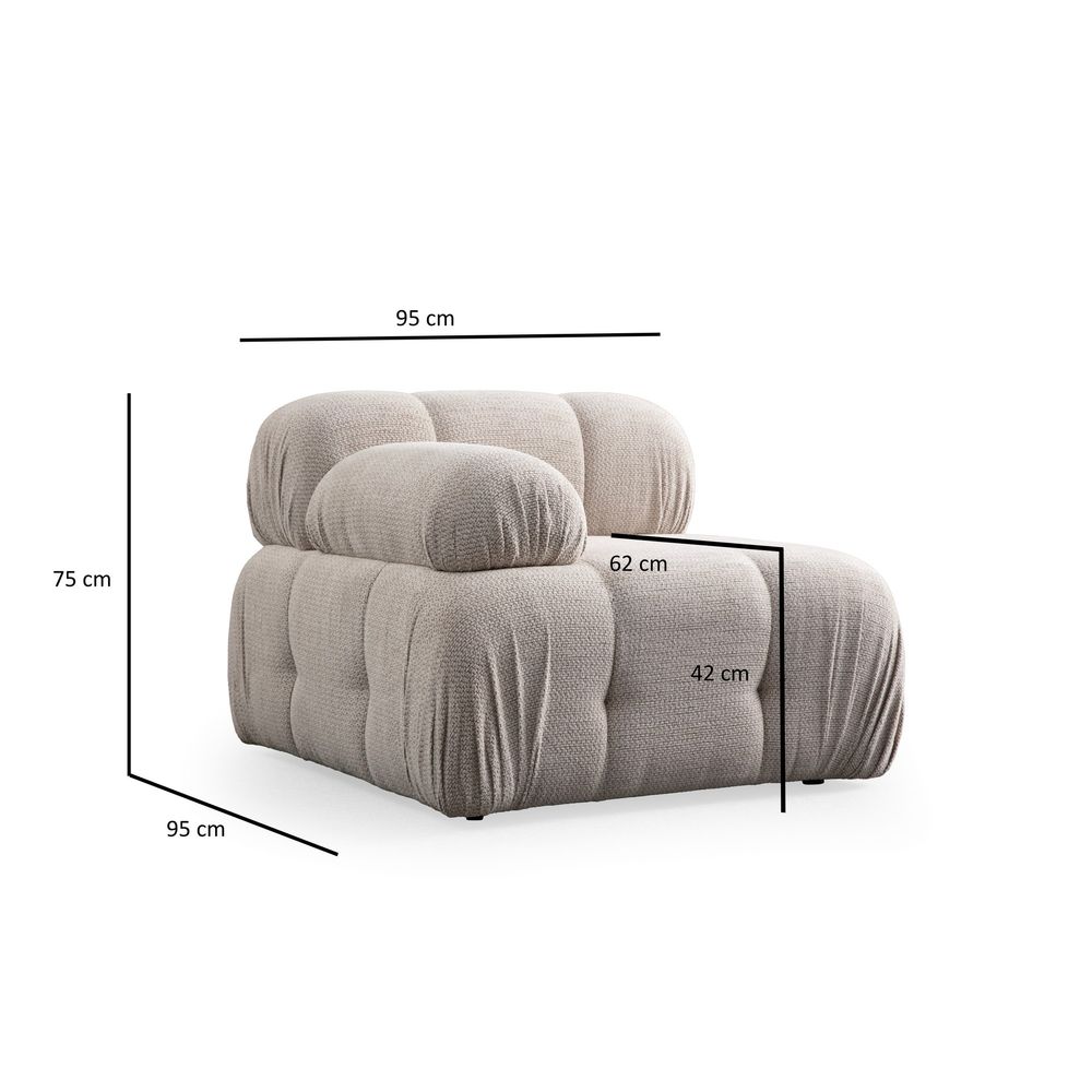 Petite 3 - Krem Sofa za Tri Osobe slika 8