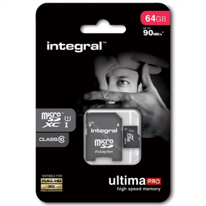 INTEGRAL Micro SDXC kartica od 64GB class10 90MB/s s SD adapterom