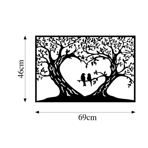 Wallity Metalna zidna dekoracija, Birds Love - 280 S slika 6