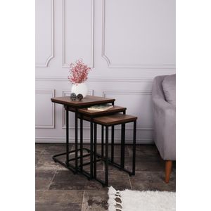 Ce Metal Zigon - 9401 Orašasti Crni Stolići za Gniježđenje (Set od 3 Komada)