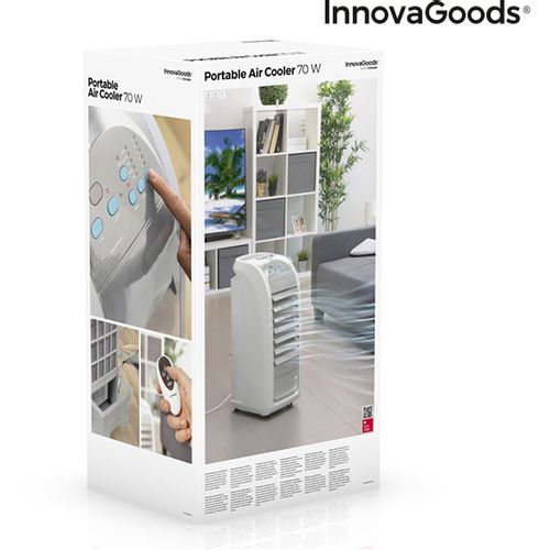 InnovaGoods prijenosni klima uređaj s isparavanjem 4,5 L 70W Sivi 28x70x34cm slika 5