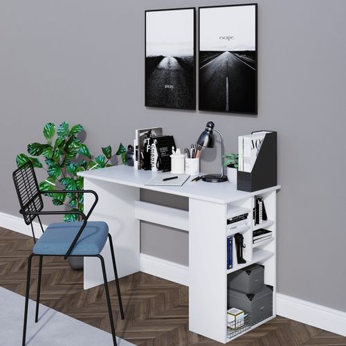 Woody Fashion Radni stol, Bijela boja, Akasya - White slika 1