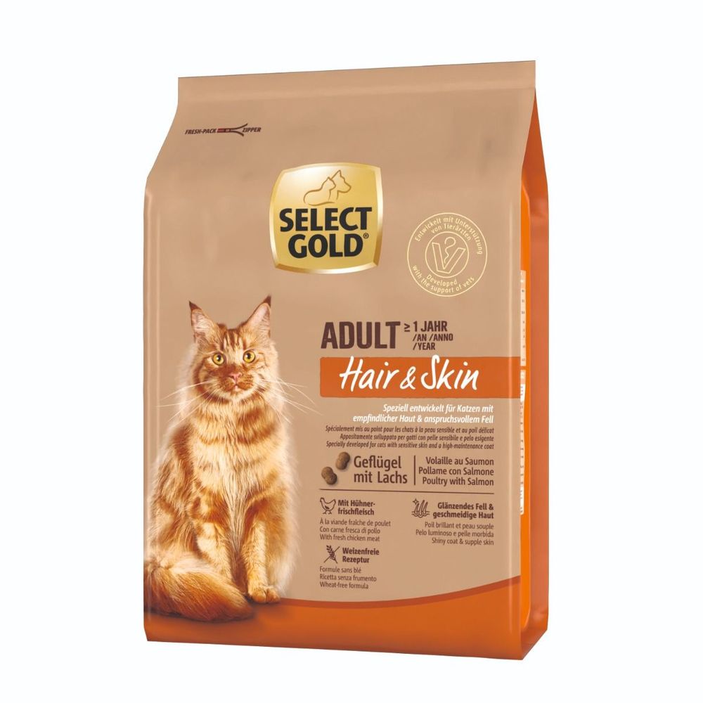 Select Gold Cat Hair&amp;Skin Adult perad s lososom slika 1