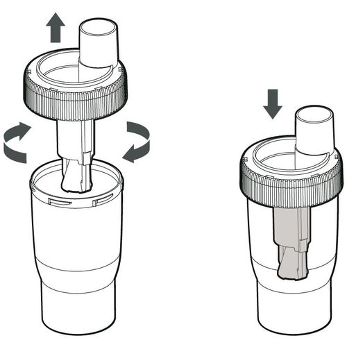 Čašica za lijek za donje dišne puteve za Rossmax inhalatore N1 slika 2