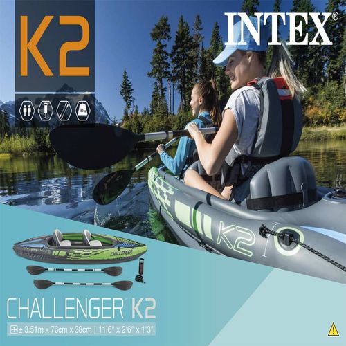 Intex kajak na napuhavanje "Challenger K2" 351 x 76 x 38 cm 68306NP slika 3