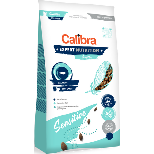 Calibra Dog EN Sensitive Salmon, potpuna i uravnotežena superpremium hipoalergena dehidrirana hrana za odrasle pse s osjetljivom probavom, 2 kg slika 1