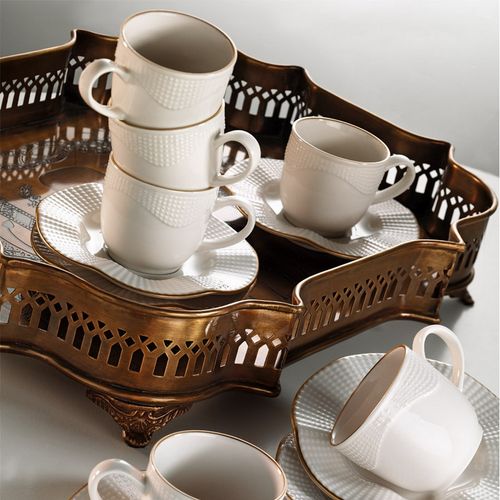 Set porculanskih šalica za čaj ARLEY, 12-dijelni slika 1