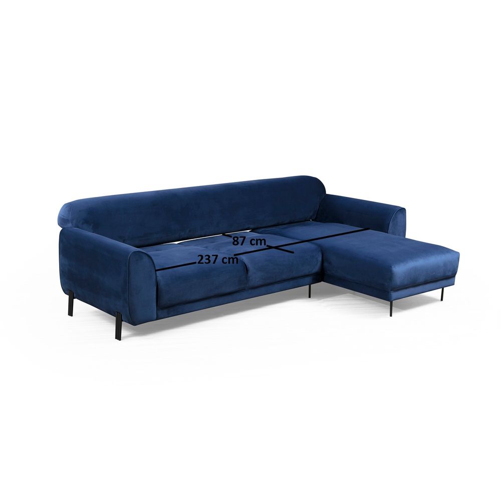 Navy Plavi Ugaoni Sofa-Krevet (L3-Chl) slika 10