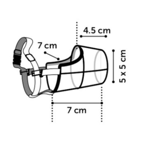 BRNJICA ZA PSA SILAS CRNA XS 24cm, 30-38cm slika 4