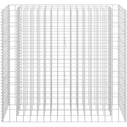 Gabionska sadilica od pocinčanog čelika 90 x 30 x 90 cm slika 10