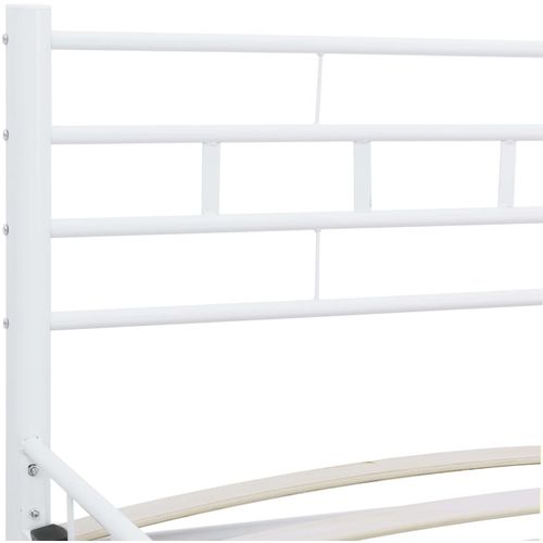 Okvir za krevet bijeli metalni 160 x 200 cm slika 23