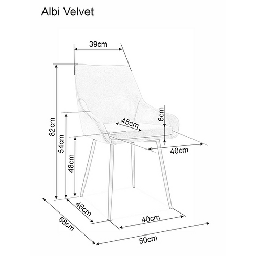 Stolica Albi-siva slika 2