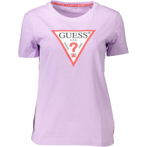 GUESS JEANS WOMEN'S SHORT SLEEVE T-SHIRT PURPLE slika 1