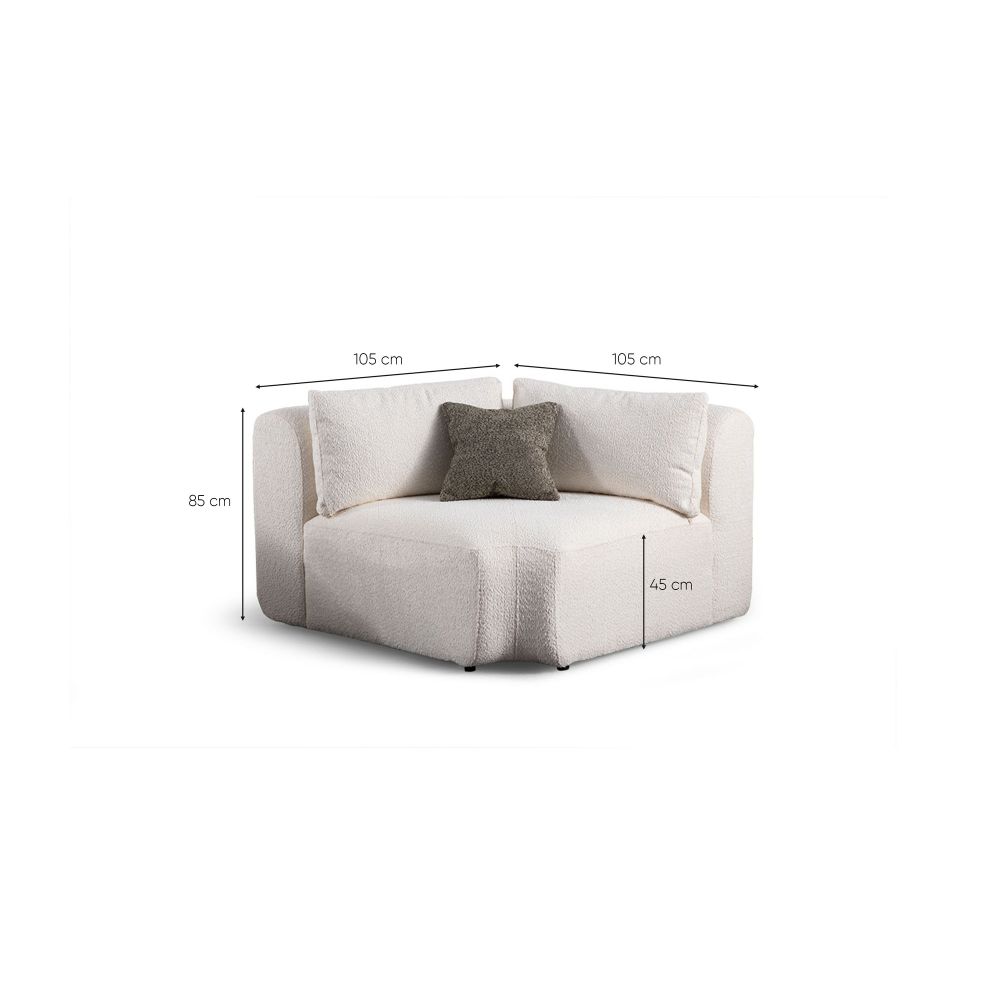 Ugaona Sofa Sofia (L1 + C + 1R) - bijela slika 11