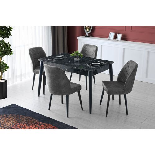 Dallas - 527 V4 Anthracite Chair Set (4 Pieces) slika 6