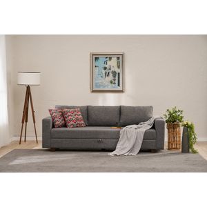 Aly - Siva Troosjedna Sofa na Razvlačenje
