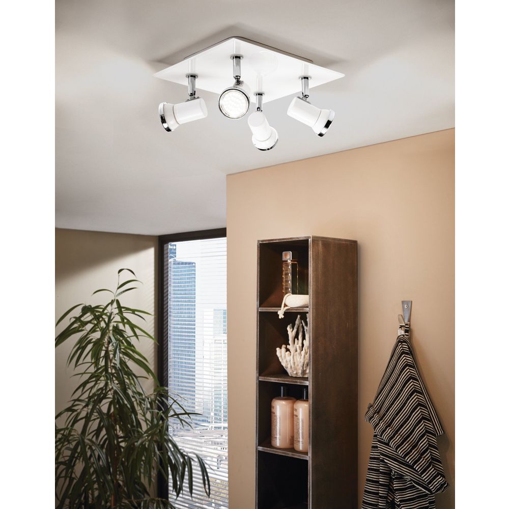Eglo Tamara 1 reflektor/4, led, 4x3,3w, 4x240lm, ip44, krom/bijela  slika 2
