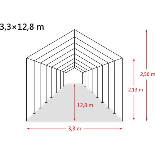 Uklonjivi šator za stoku PVC 550 g/m² 3,3 x 12,8 m tamnozeleni slika 18