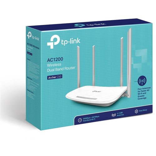 Bežični ruter TP-LINK ARCHER C50 Wi-Fi AC1200 867Mbps 300Mbps 1xWAN  4xLAN 4 antene slika 3