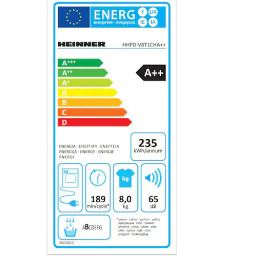 Heinner sušilica rublja s toplinskom pumpom HHPD-V8T1CHA++ slika 4