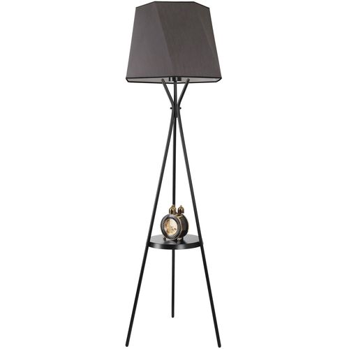 Venedik sehpalı siyah lambader altıgen koyu gri abajurlu Dark Grey Floor Lamp slika 3