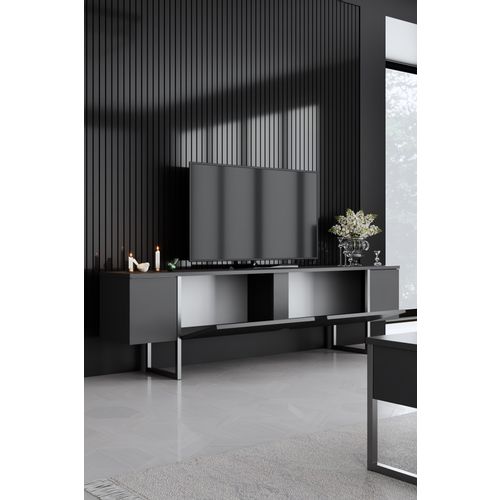 Luxe - Anthracite, Silver AnthraciteSilver TV Unit slika 4