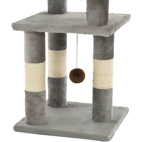 Penjalica za mačke sa stupovima za grebanje od sisala 65 cm siva slika 9