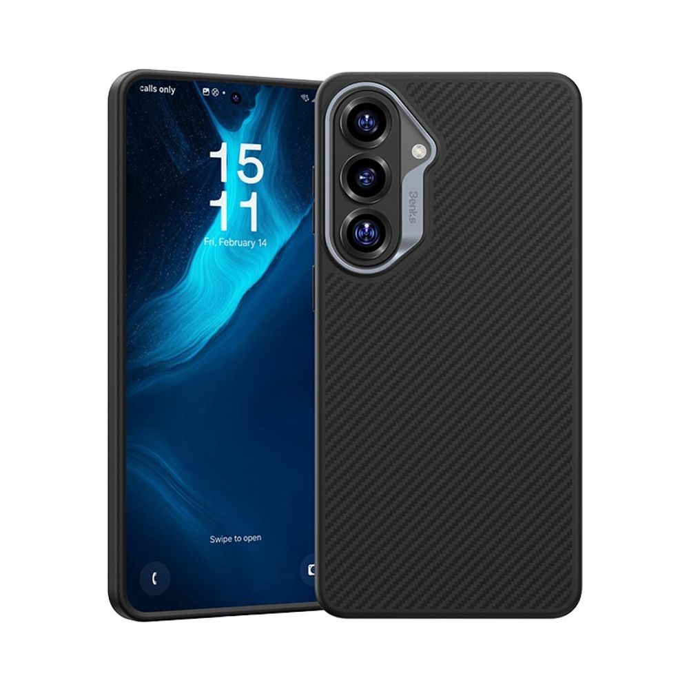 Benks Magnetic Armor Pro Kevlar maska sa metalnim okvirom za Samsung Galaxy S26 - crna slika 1