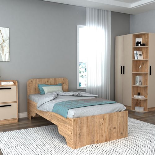 Luses - Atlantic Pine, Beige Atlantic Pine
Beige Single Bedstead slika 1