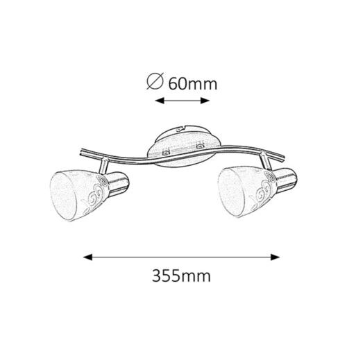 Rabalux Harmony lux spot E14 2x40W Spot rasveta slika 2