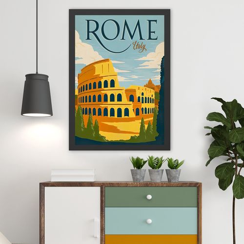 Wallity Slika dekorativna uokvirena MDF, Rome 2 (40 x 55) slika 2