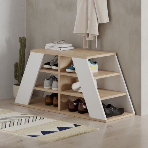 Pyramid Shoe Bench - Oak, White Oak
White Shoe Cabinet slika 3