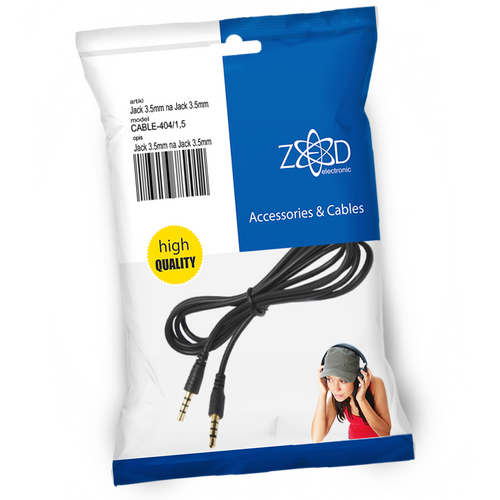 ZED electronic Jack 3.5mm na Jack 3.5mm kabel, dužina 1.5 metara - CABLE-404/1,5 slika 1