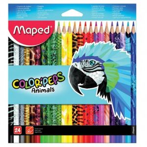 Bojice drvene Maped Color'Peps Animals trobridne 24/1 MAP832224