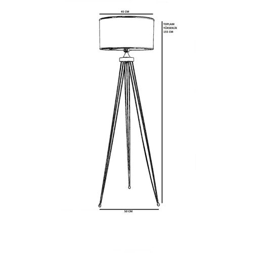 Star Eskitme Lambader Silindir Renkli Abajurlu Copper Floor Lamp slika 4