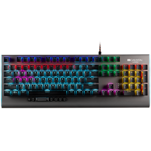 CANYON Interceptor GK-8 RGB EN Gaming Tastatura - Wired Tamno Siva