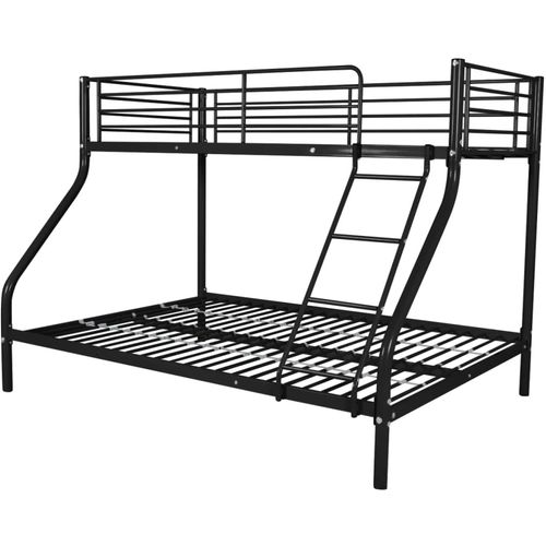 Okvir za dječji krevet na sprat metalni crni 140x200/90x200 cm slika 16