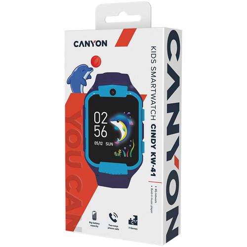 Pametni sat Canyon Cindy KW-41, 1.69" IPS, Nano SIM kartica, GSM, LTE, plavi slika 8