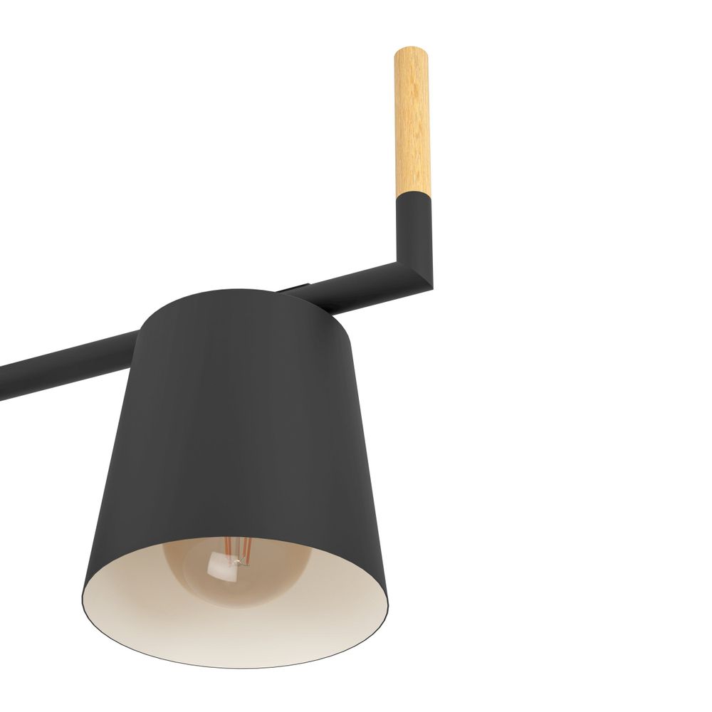 Eglo stropna lampa 'Lacey' - crno/smeđa, E27 slika 3