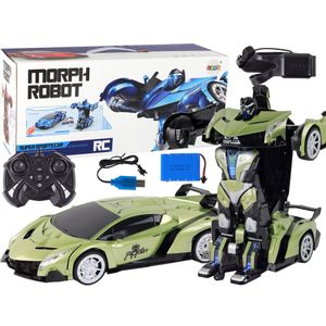 Auto na daljinsko upravljanje Robot Transformation R/C 1:10- zeleni