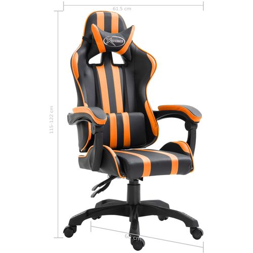 Igraća stolica od umjetne kože narančasta slika 20